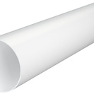 Воздуховод пластик д100 труба L-0,5м (белая)